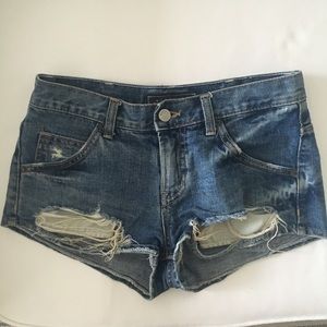 Washborn denim shorts
